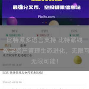 比特派多语言支持 比特派钱包：数字资产管理生态进化，无限可能！