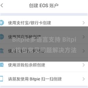 Bitpie多语言支持 Bitpie钱包常见问题解决方法