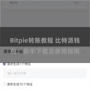 Bitpie转账教程 比特派钱包：新手下载及使用指南