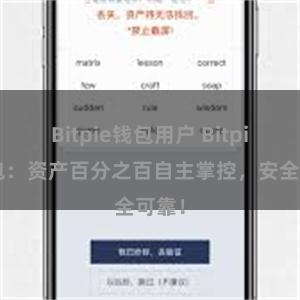 Bitpie钱包用户 Bitpie钱包：资产百分之百自主掌控，安全可靠！