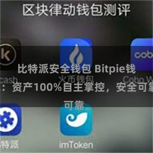 比特派安全钱包 Bitpie钱包：资产100%自主掌控，安全可靠。