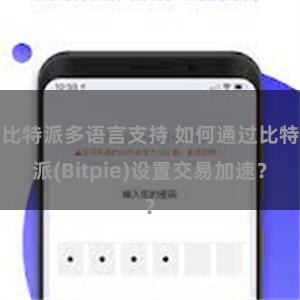 比特派多语言支持 如何通过比特派(Bitpie)设置交易加速？