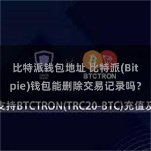 比特派钱包地址 比特派(Bitpie)钱包能删除交易记录吗？