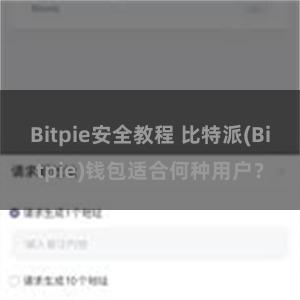 Bitpie安全教程 比特派(Bitpie)钱包适合何种用户？